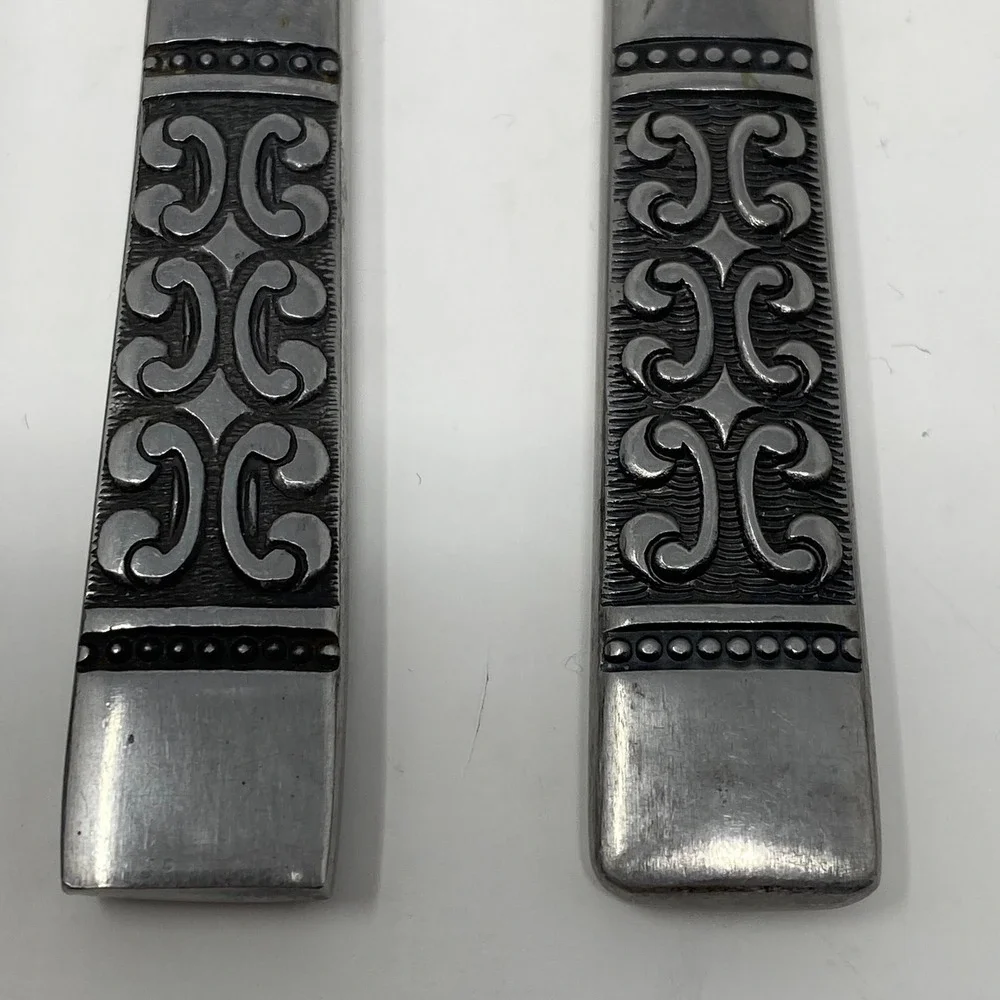 Vtg‎ 70's 6- Rogers Co Casa Vista Stainless Flatware MCM Korea Stanley Roberts